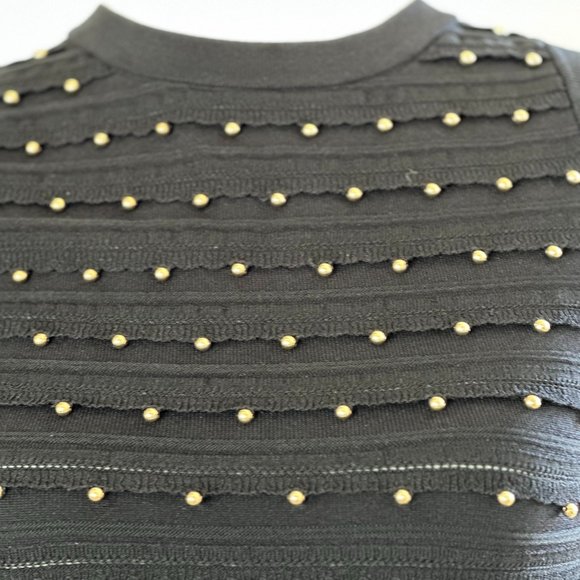 MICHAEL KORS LITTLE BLACK DRESS WITH GOLD BEADS - SZ SMALL - NEW WITH TAGS - Picture 8 of 10